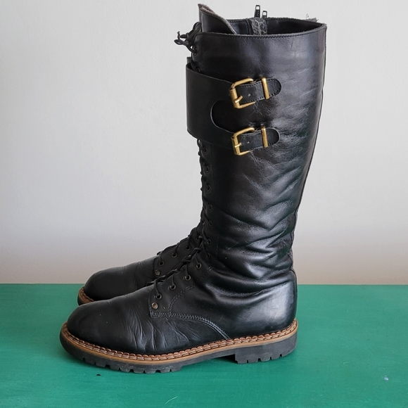 Arnold Churgin Lace Up Biker Boots - Picture 6 of 8